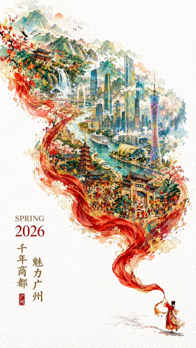 2026 Frühling Guangzhou-Stadtplakat