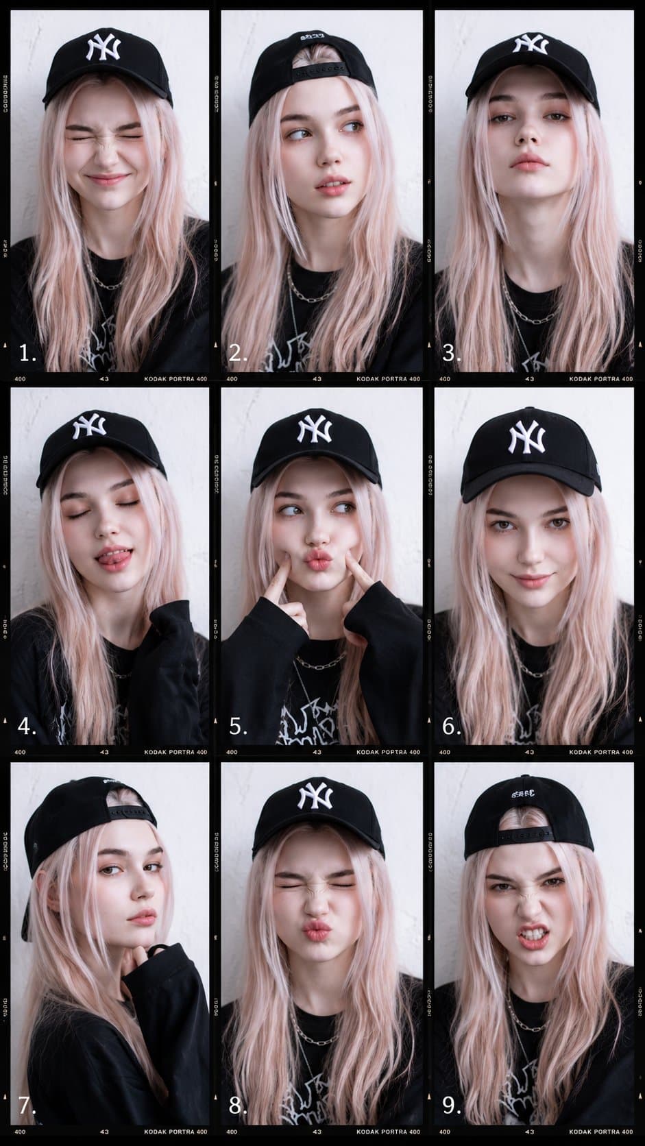 9コマ ファッションポートレート・コラージュ