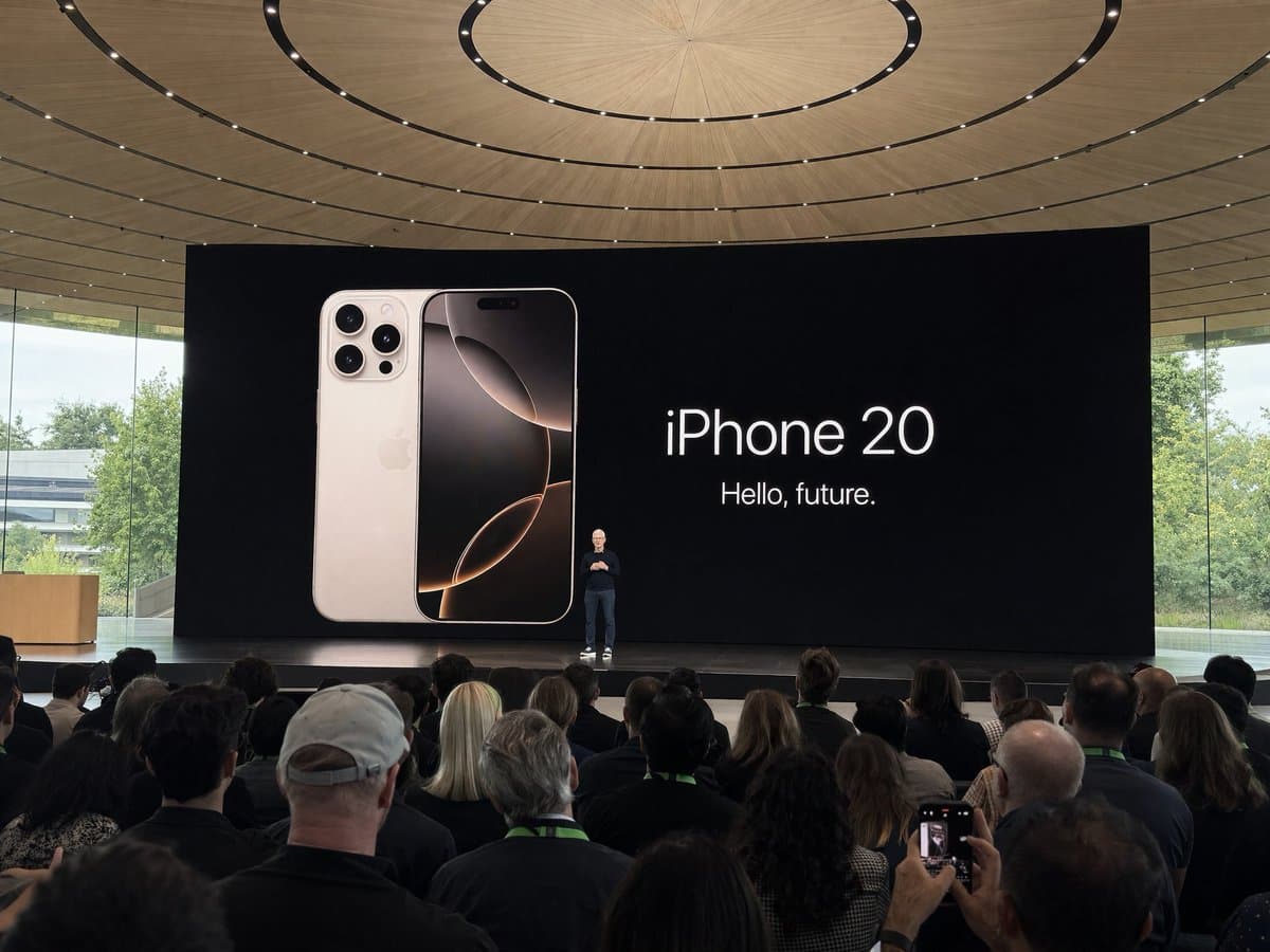 Amateurhafter iPhone-Keynote-Schnappschuss