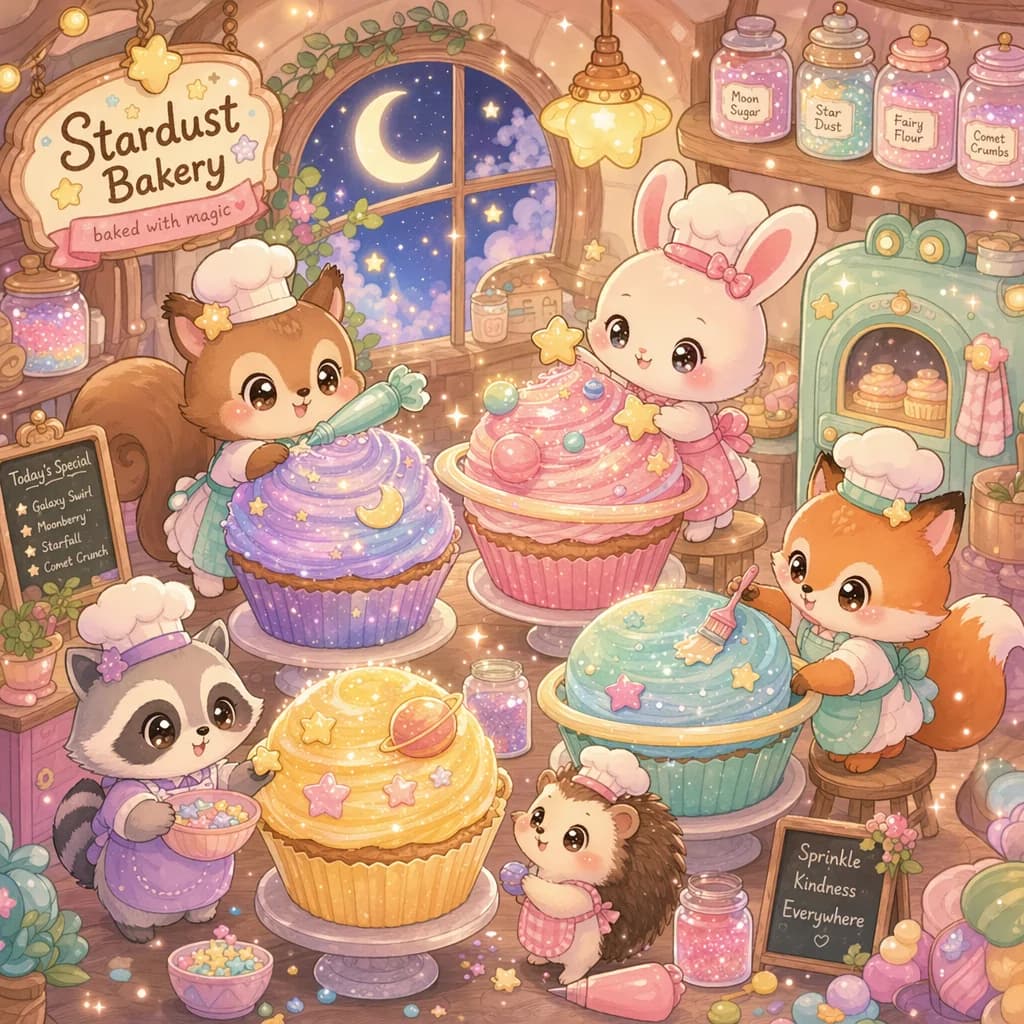 ちびキャラ風:星のベーカリー