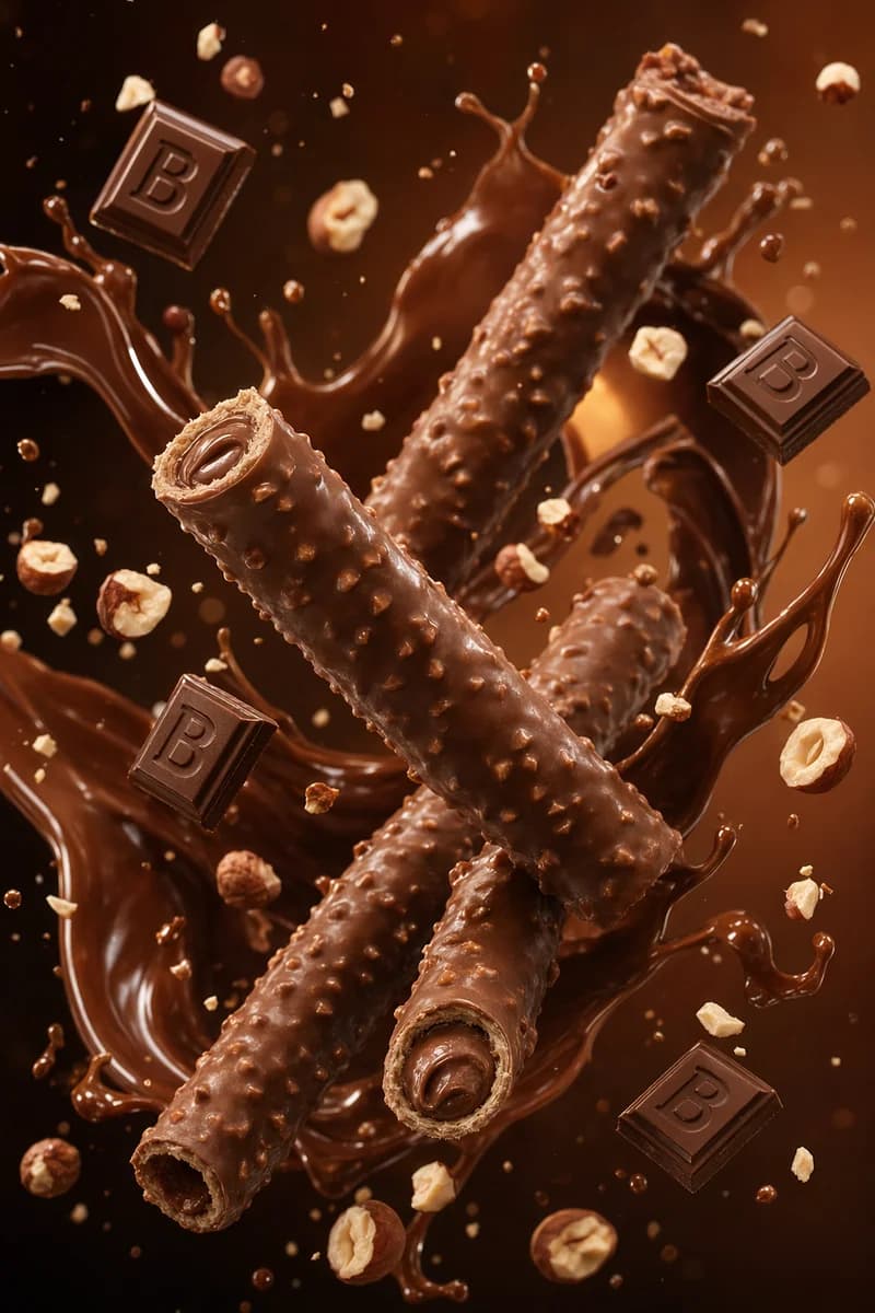 Schokoladenwaffel-Produkt-Render (JSON-Stil)