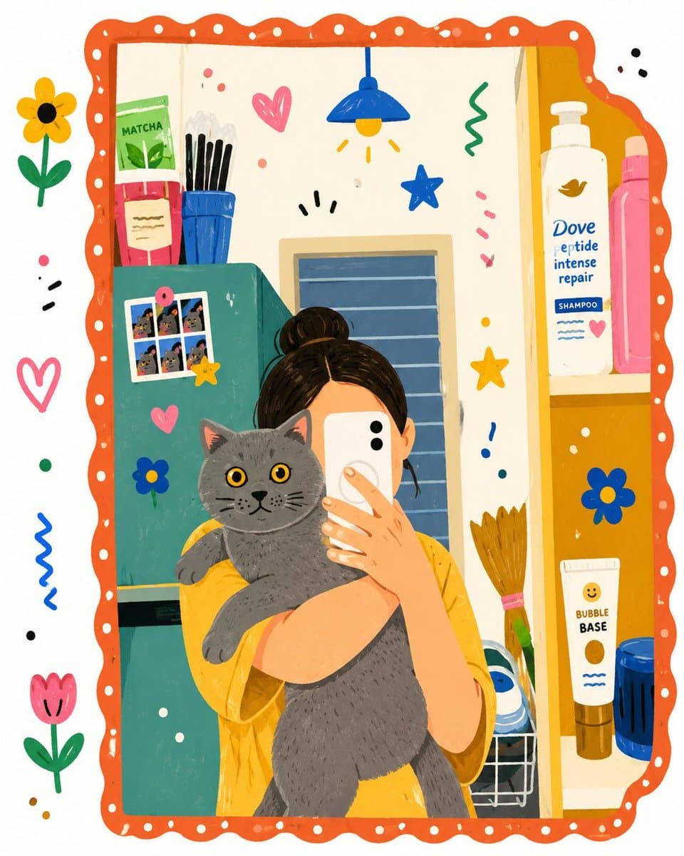 フラット装飾フォーク・イラスト変換