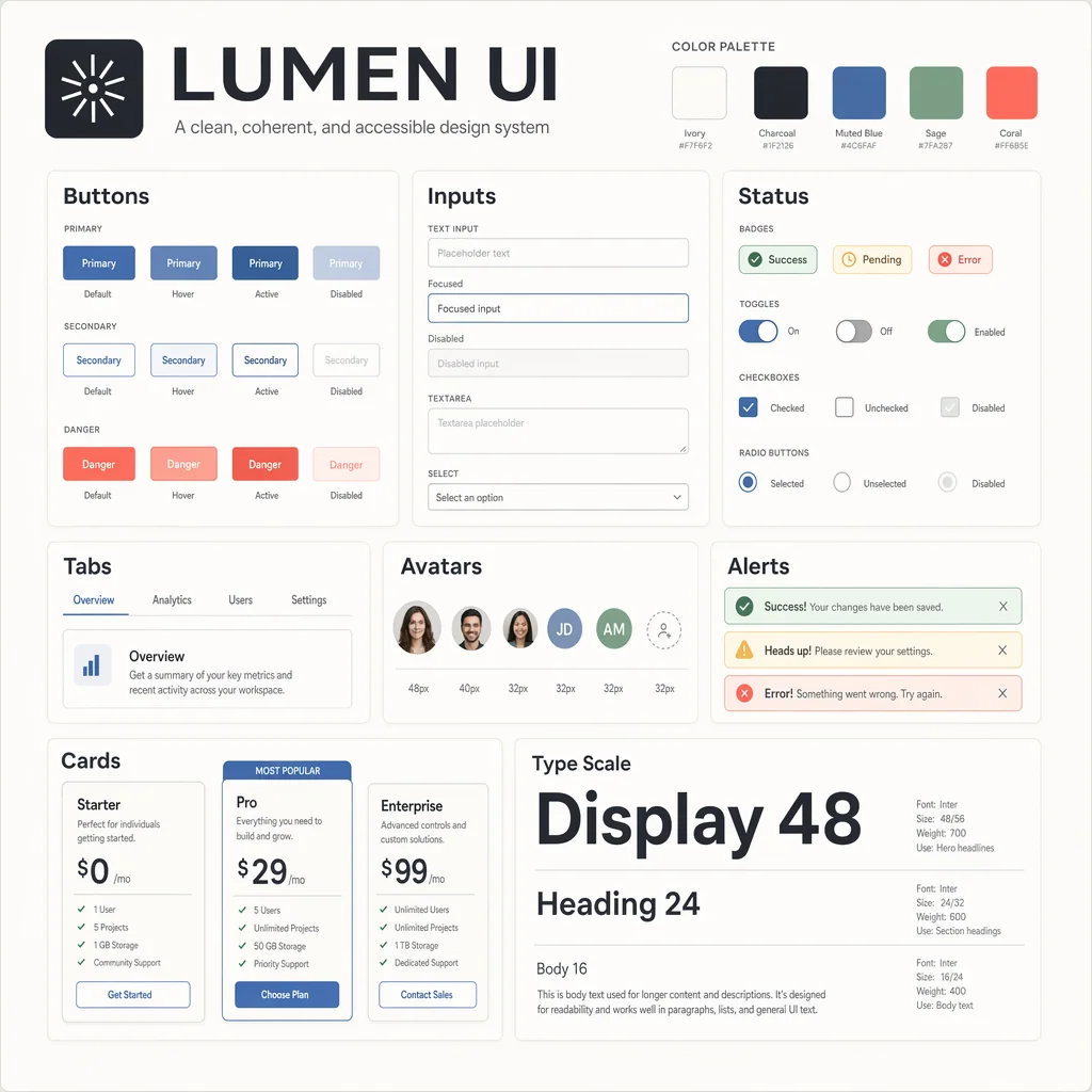 Bộ thẻ design system