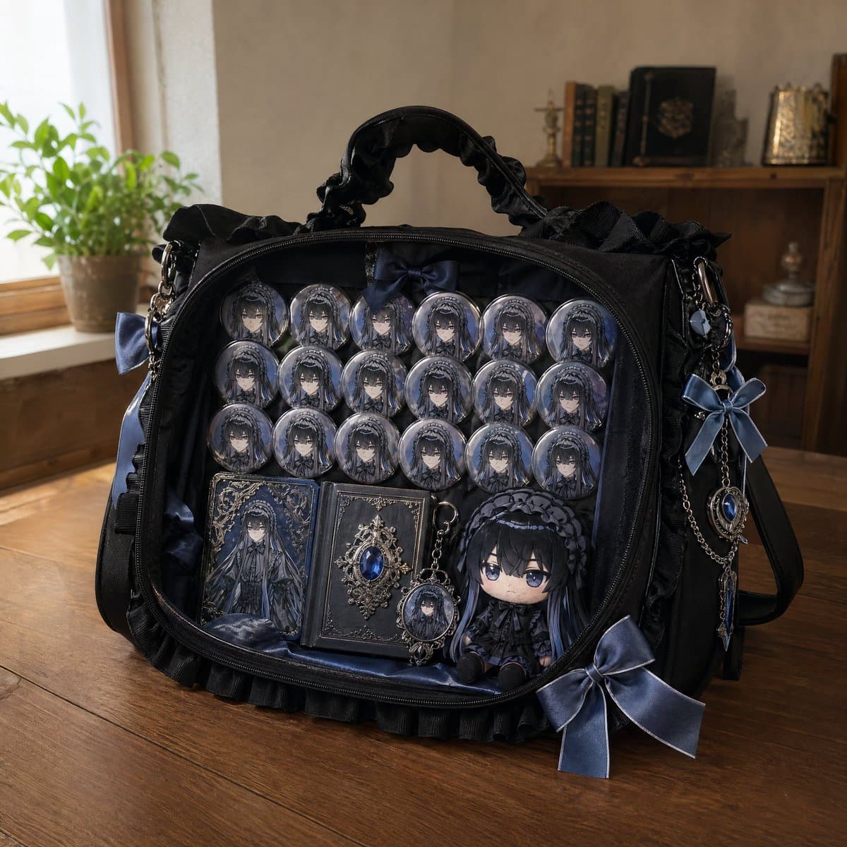 Imagen principal e-commerce — mockup de ita-bag anime