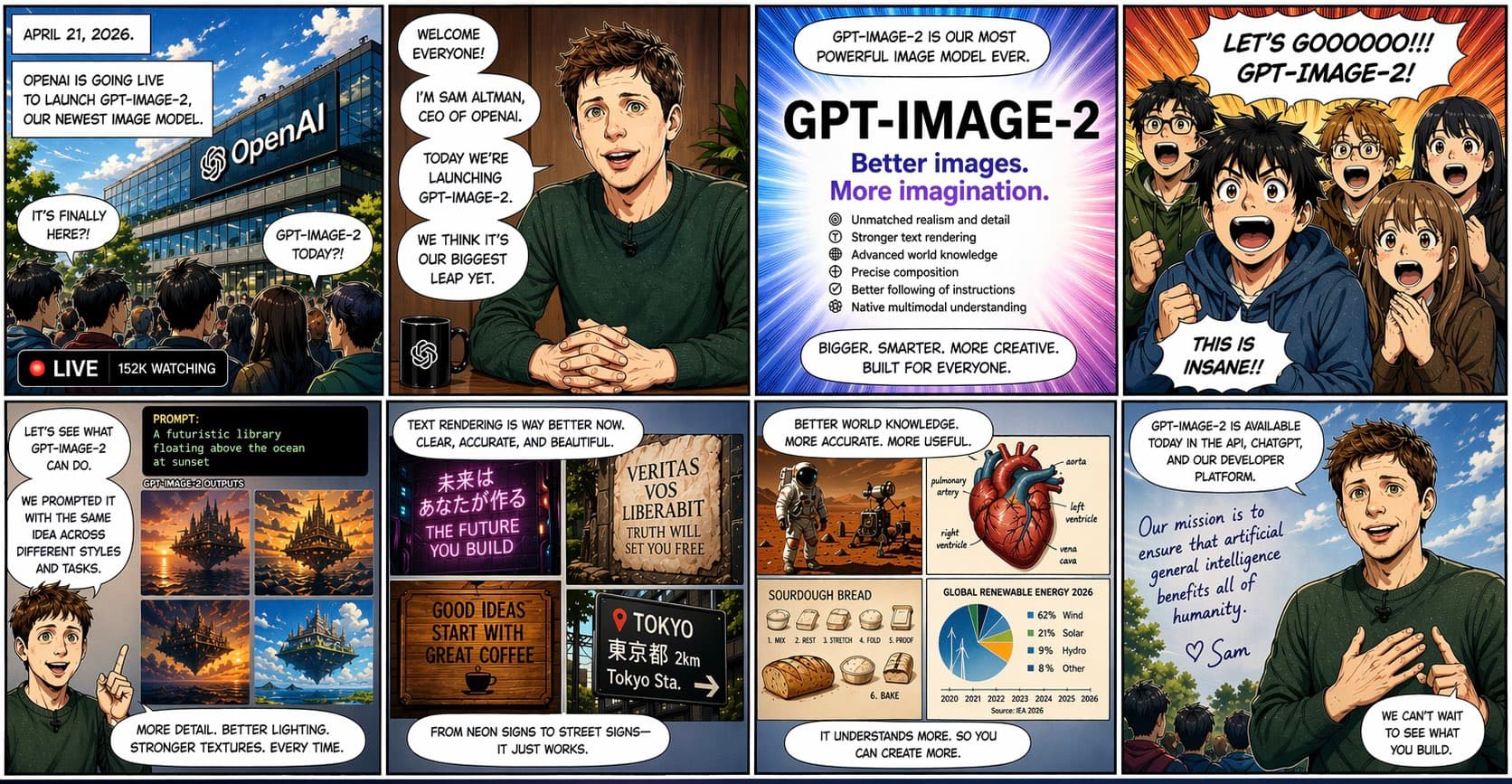 8コマ GPT-image-2 ローンチ漫画