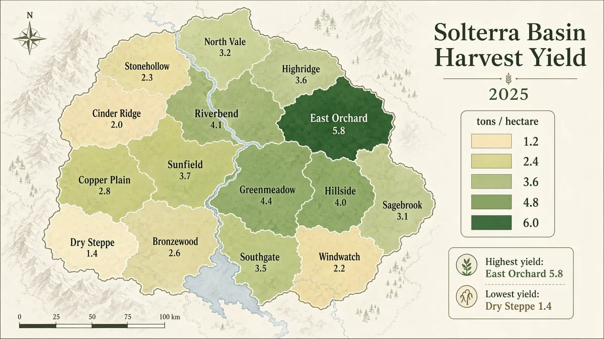 Geographic Choropleth Yield Map