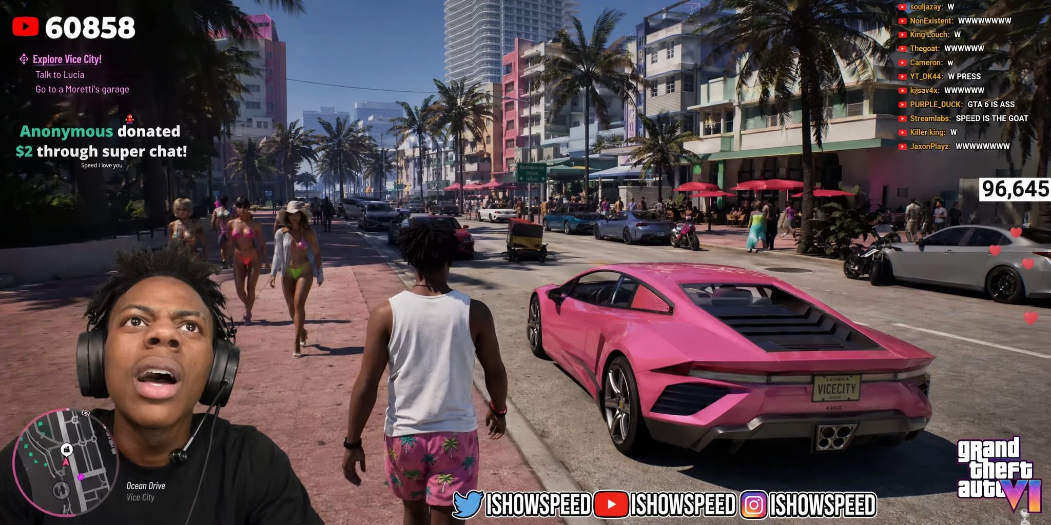GTA 6 ライブ配信 ゲームプレイ画面