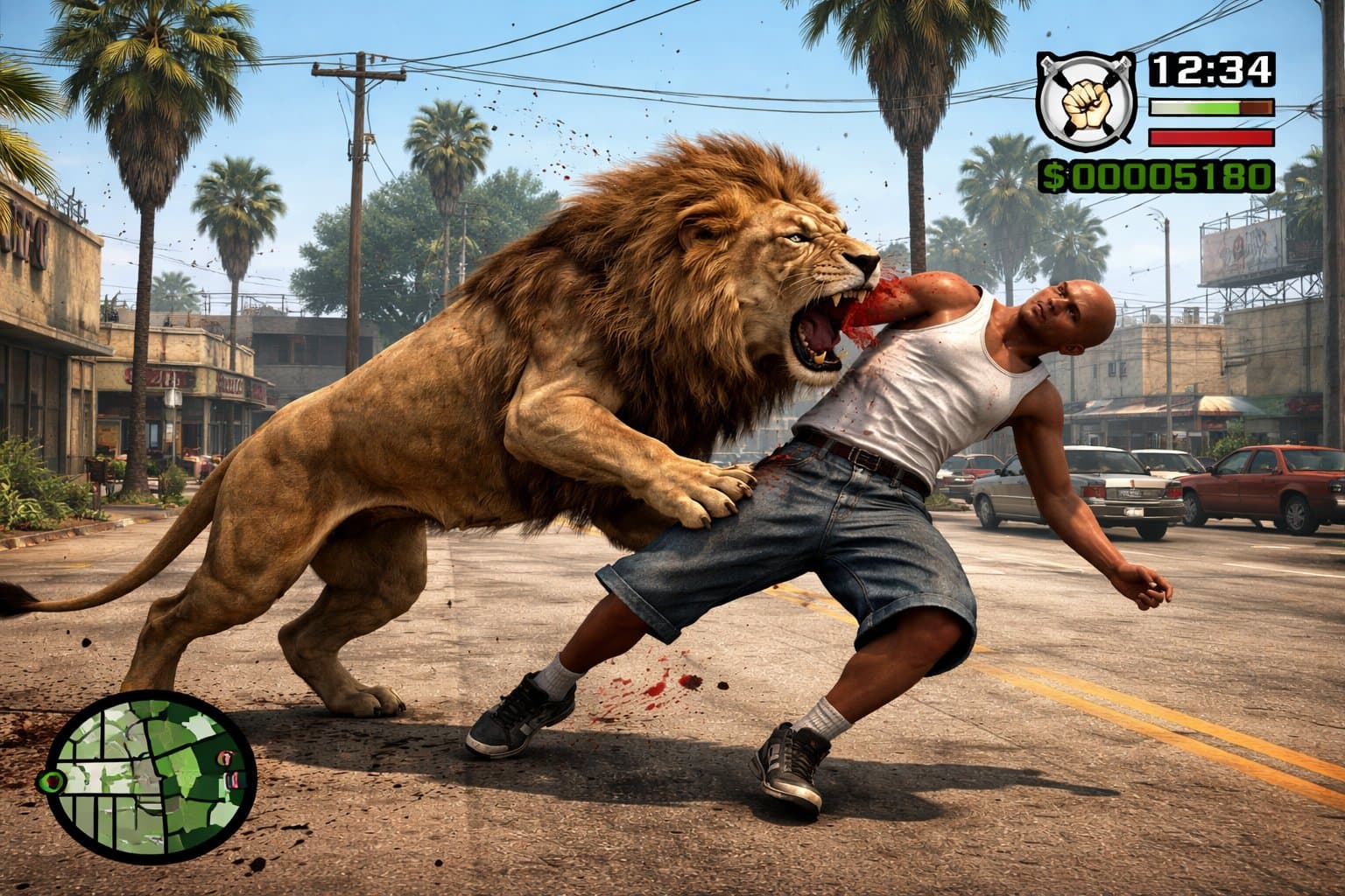 GTA San Andreas ゲームプレイ画面