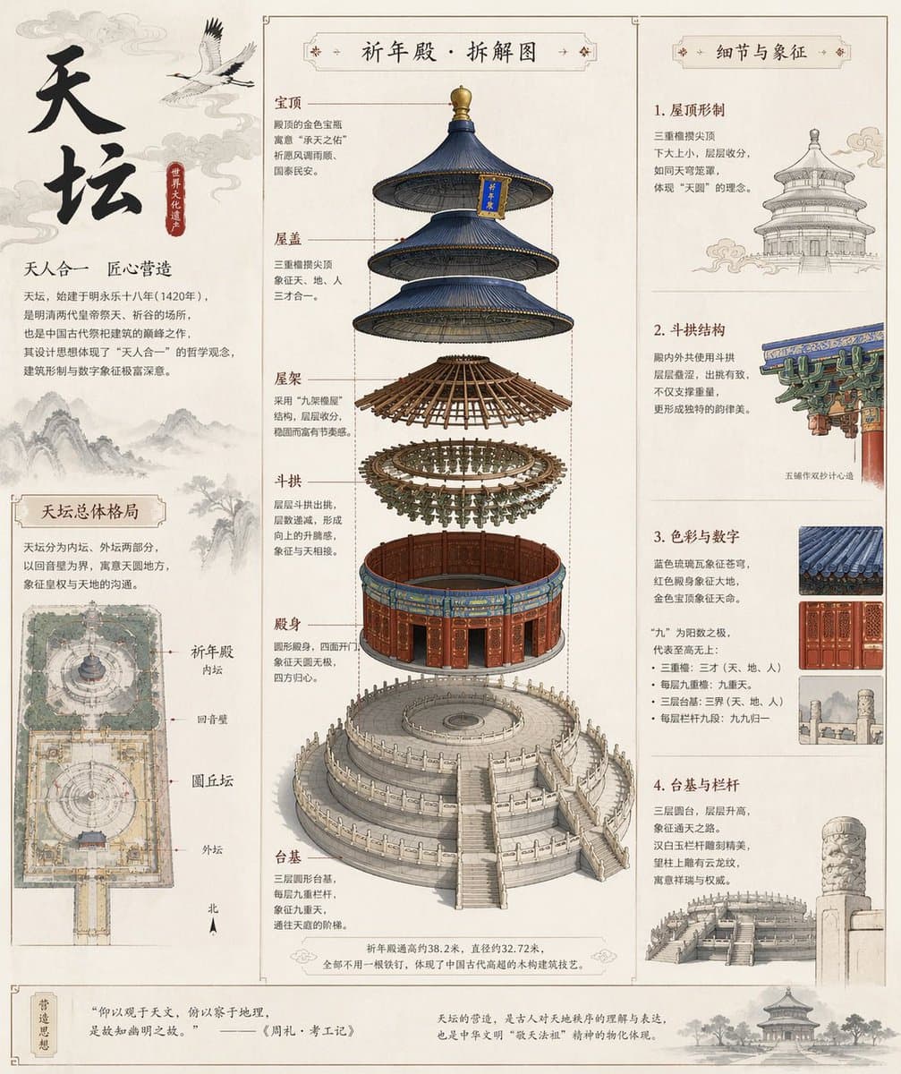 天壇古建築 分解全図
