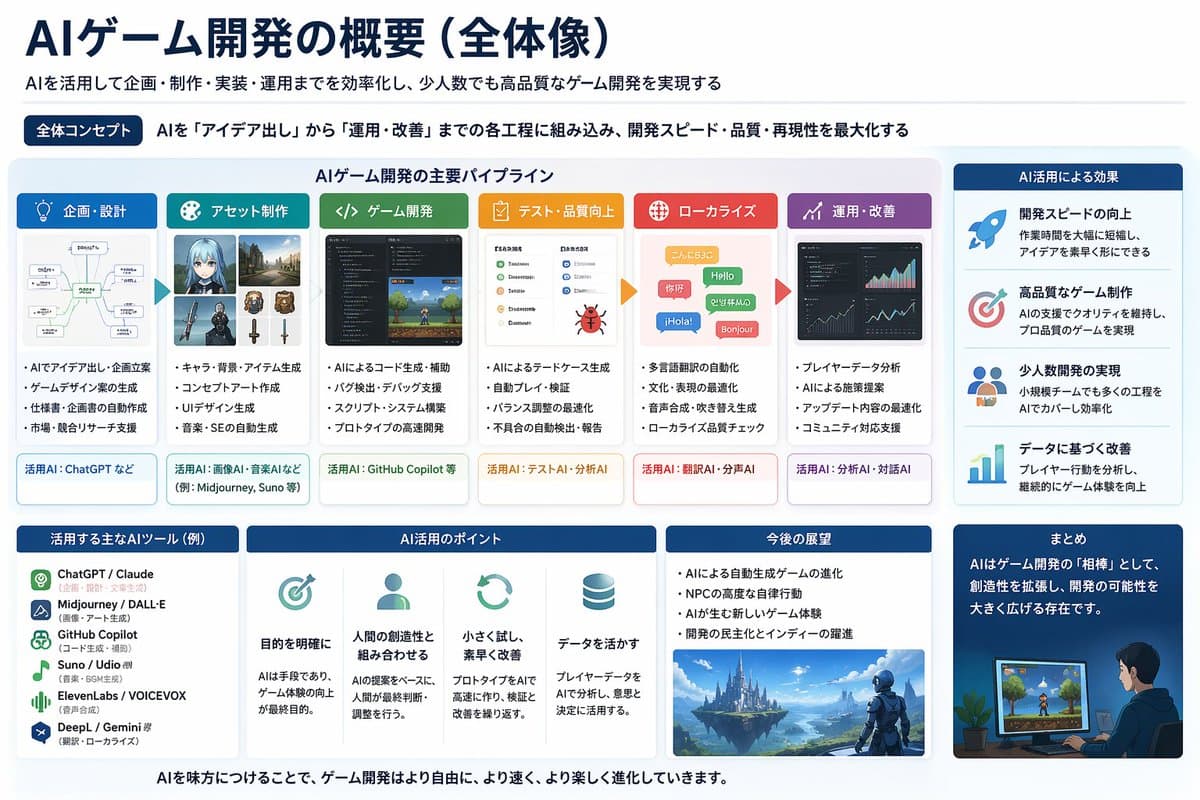 日本のAIゲーム開発 概観スライド プロンプト