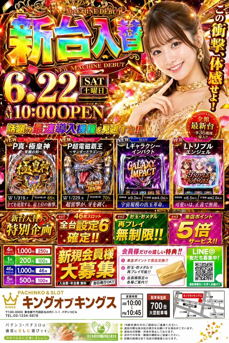 パチンコ虹色チラシ