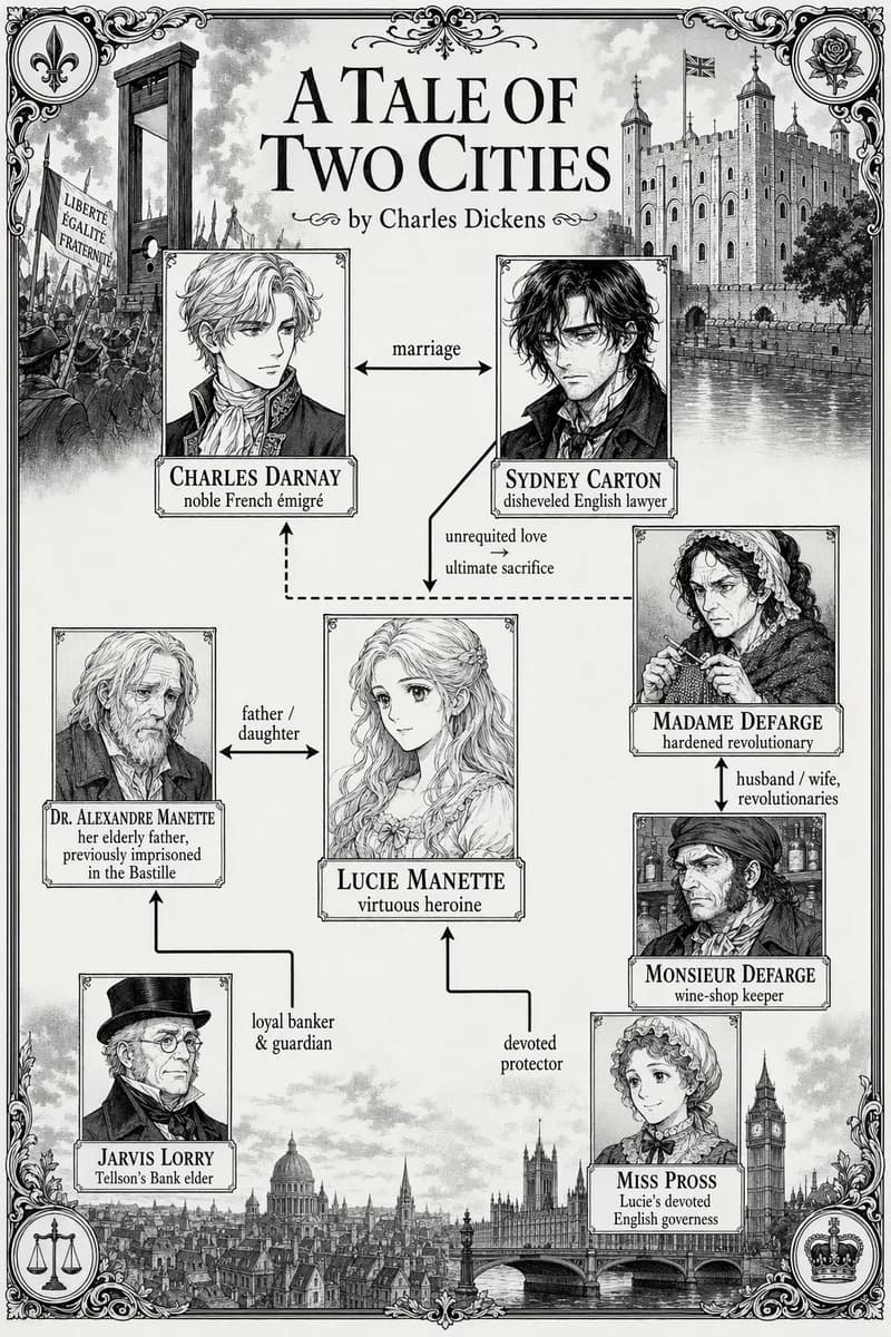 漫画 人物相関図 — *二都物語*