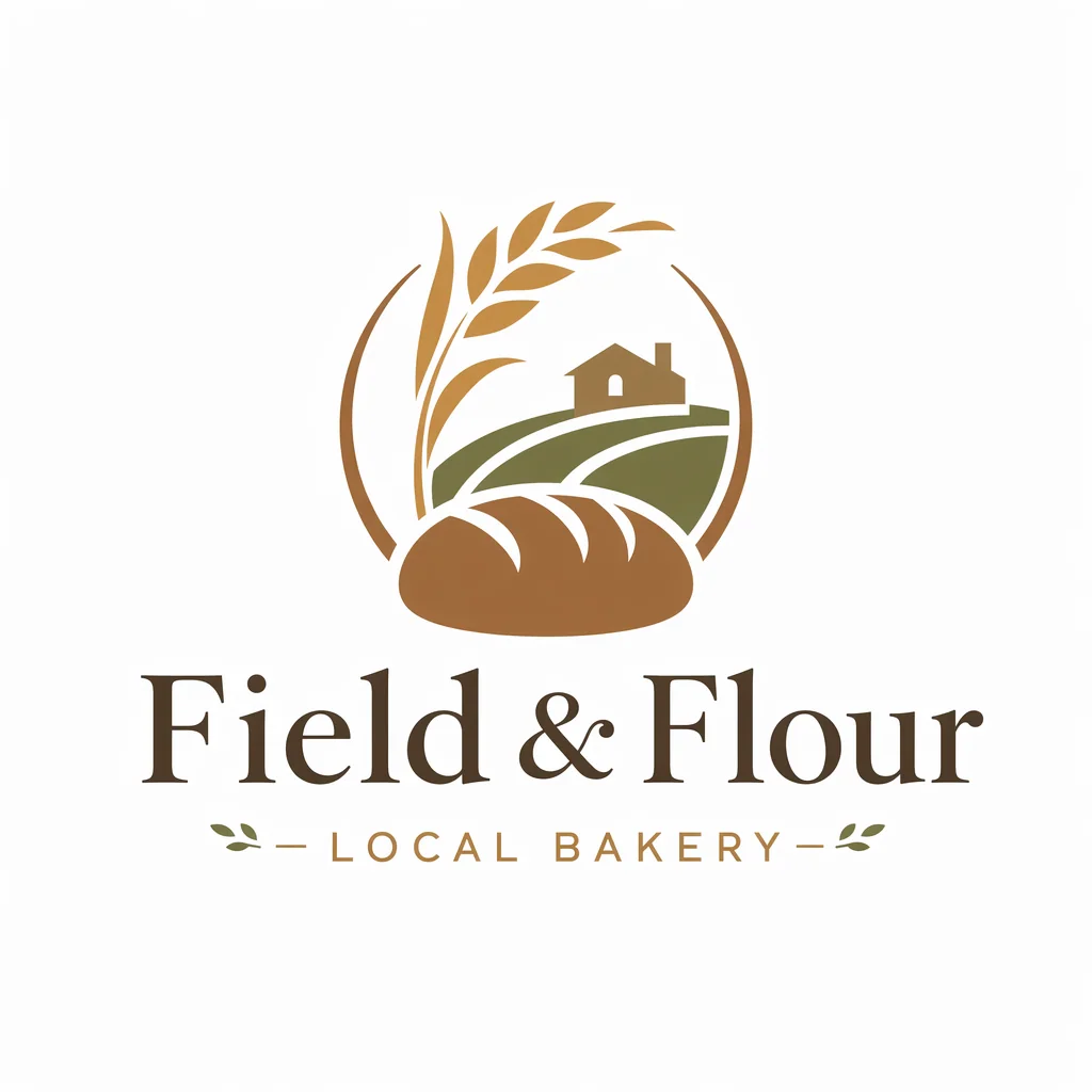 極簡烘焙坊 Logo — Field & Flour