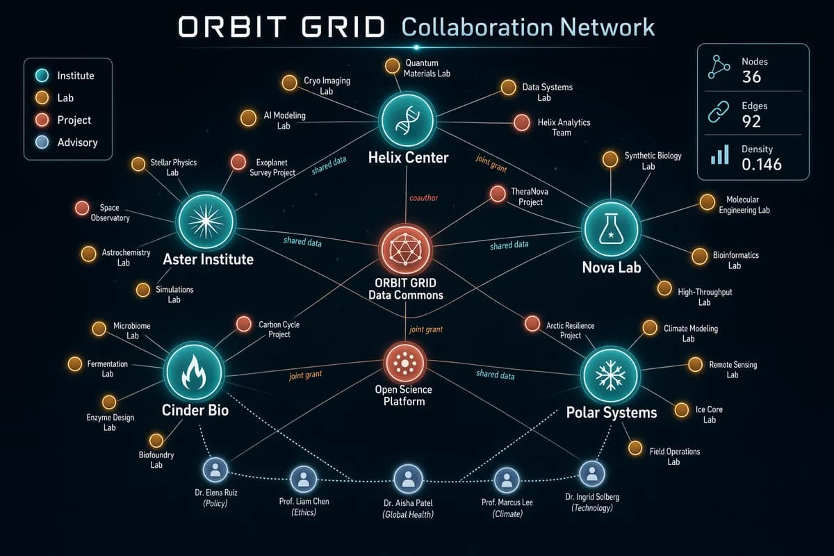 Network Graph Collaboration Map