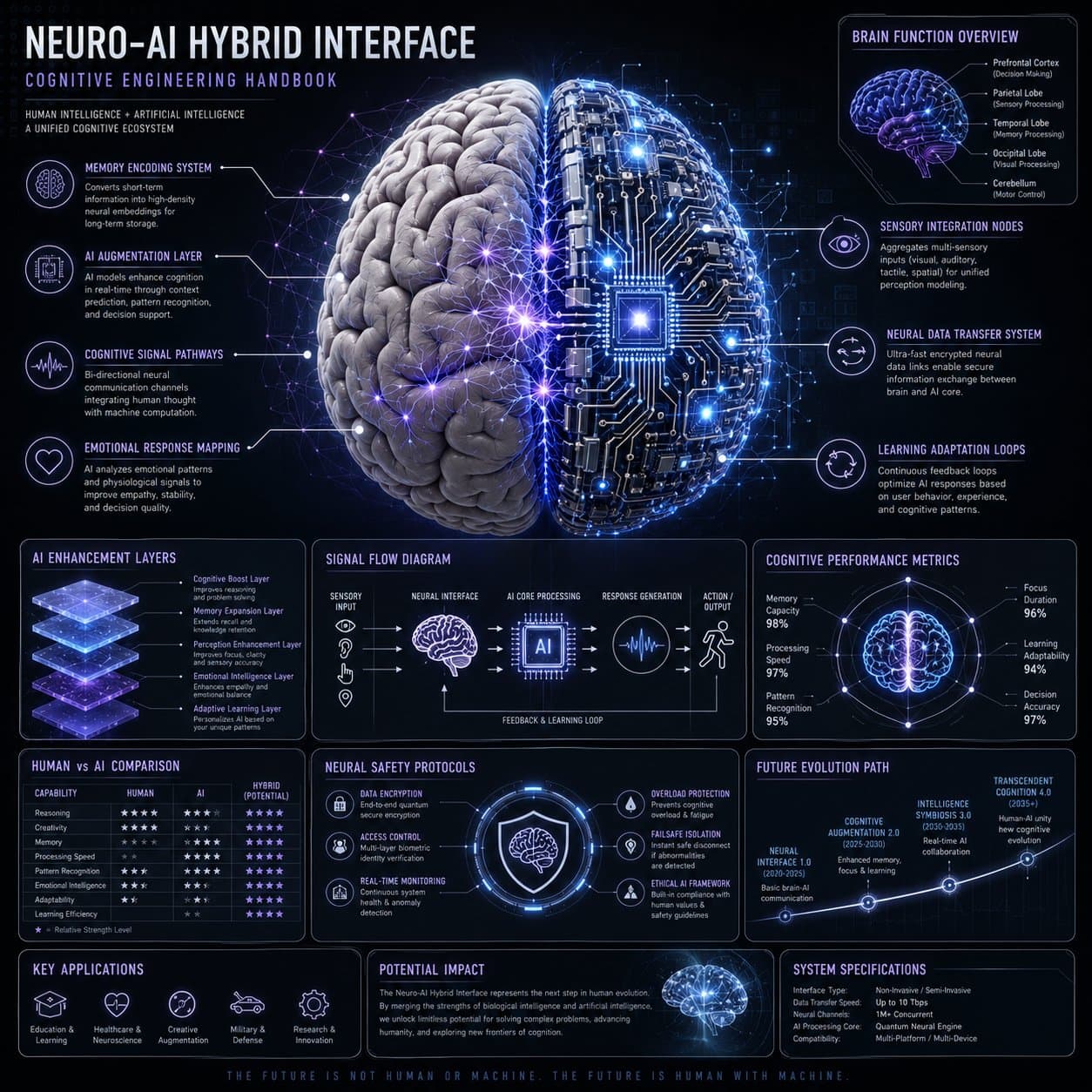 Neuro-AI ハイブリッドシステム インフォグラフィック