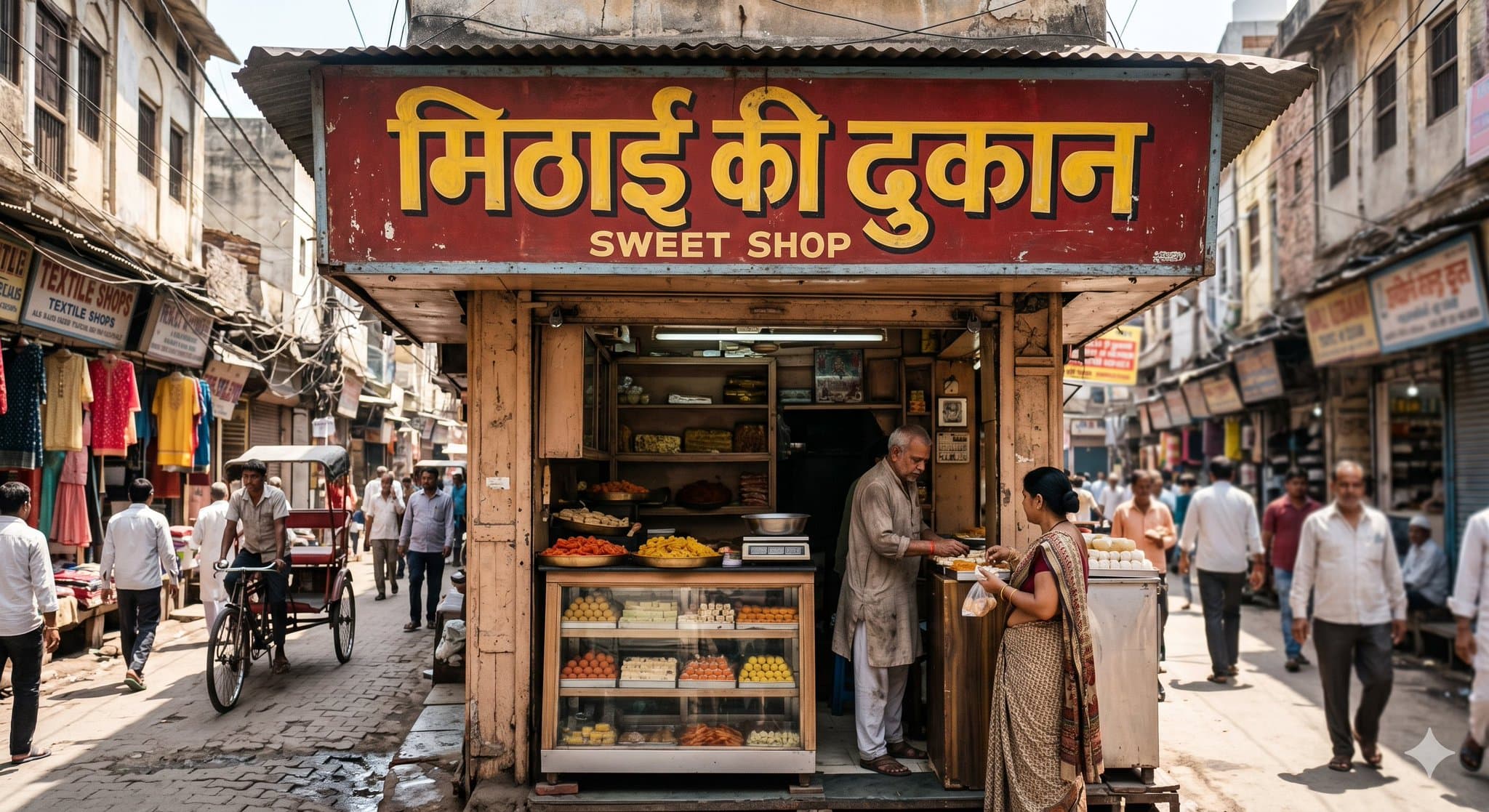 オールドデリー 菓子店店頭 ドキュメンタリー写真