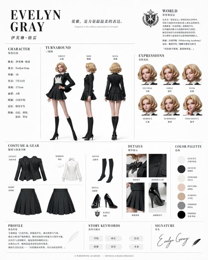 公式キャラクター設定資料カード