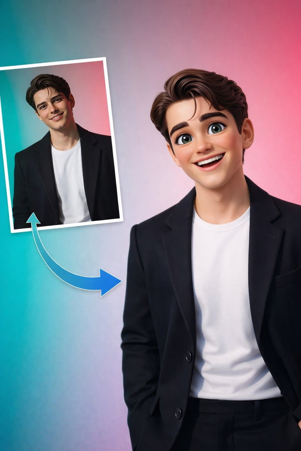 Pixar-Stil Sonniger Junge