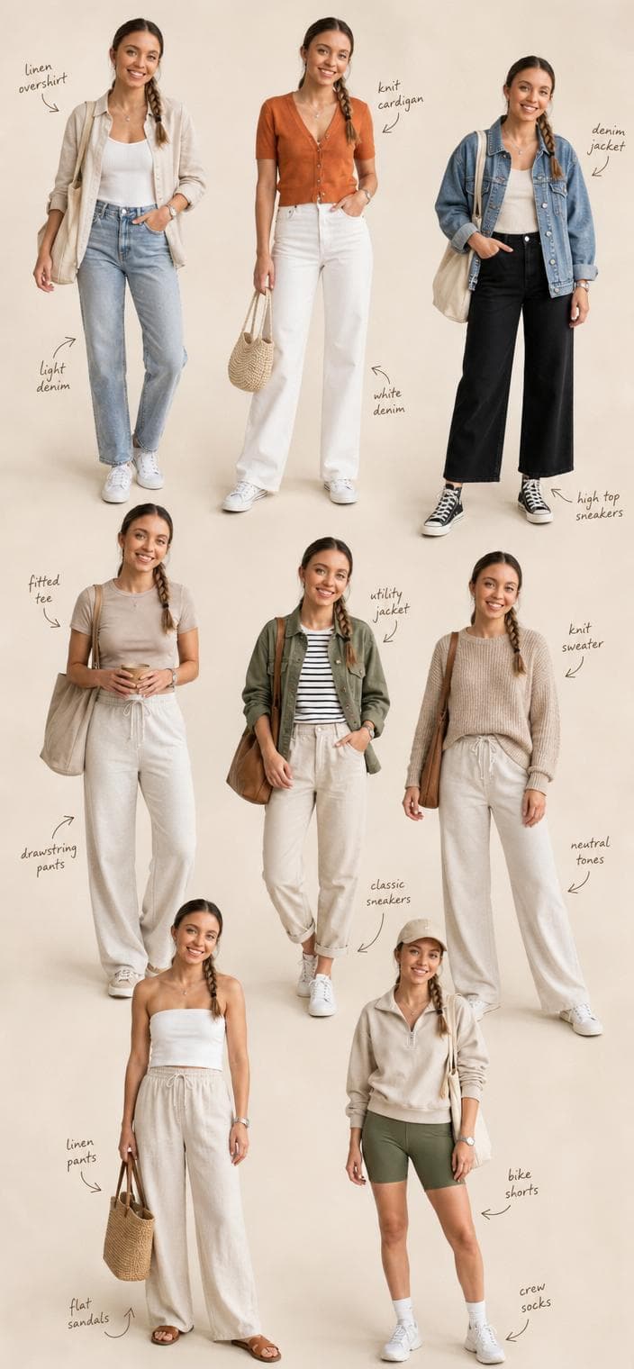 8 Alltagslooks Editorial-Collage
