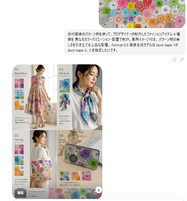 Vier elegante Muster-Modeartikel-Designs