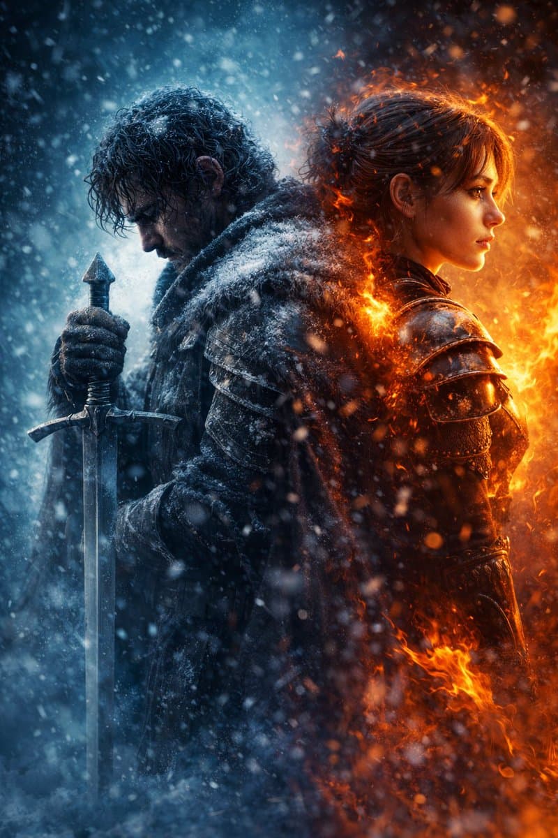 Eis-Feuer-Duo Rücken-an-Rücken Epic-Filmplakat