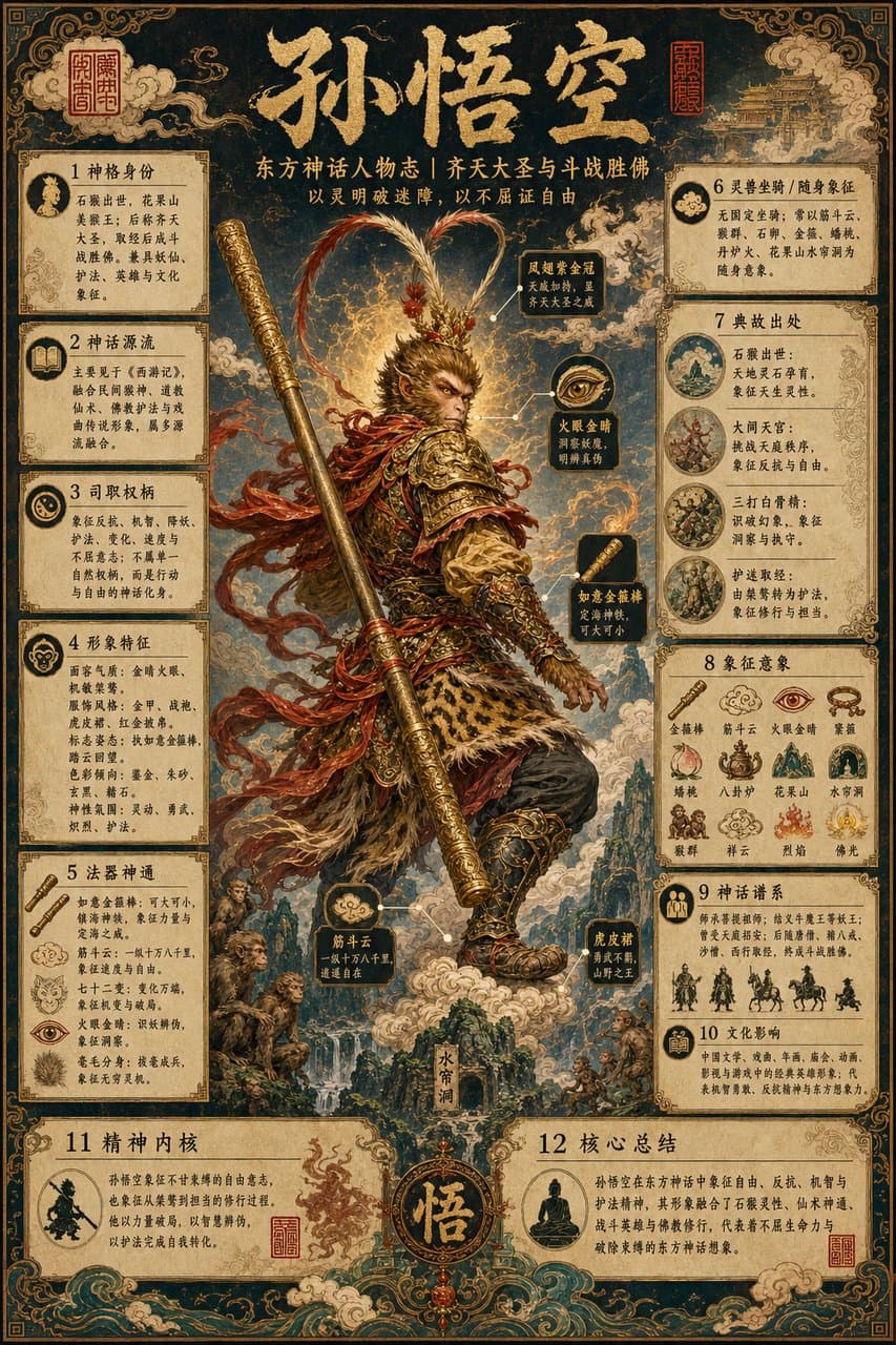 東洋神話 人物誌 百科ポスター