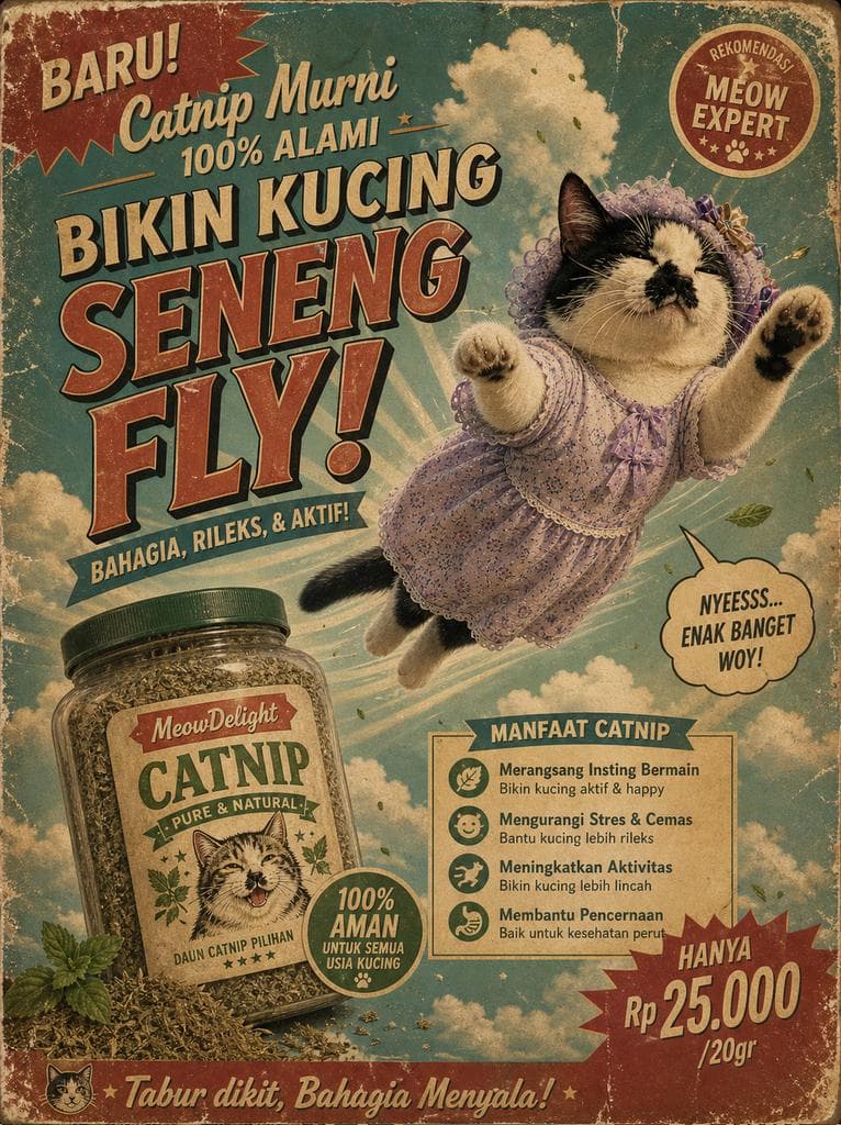 レトロ インドネシア キャットニップ広告