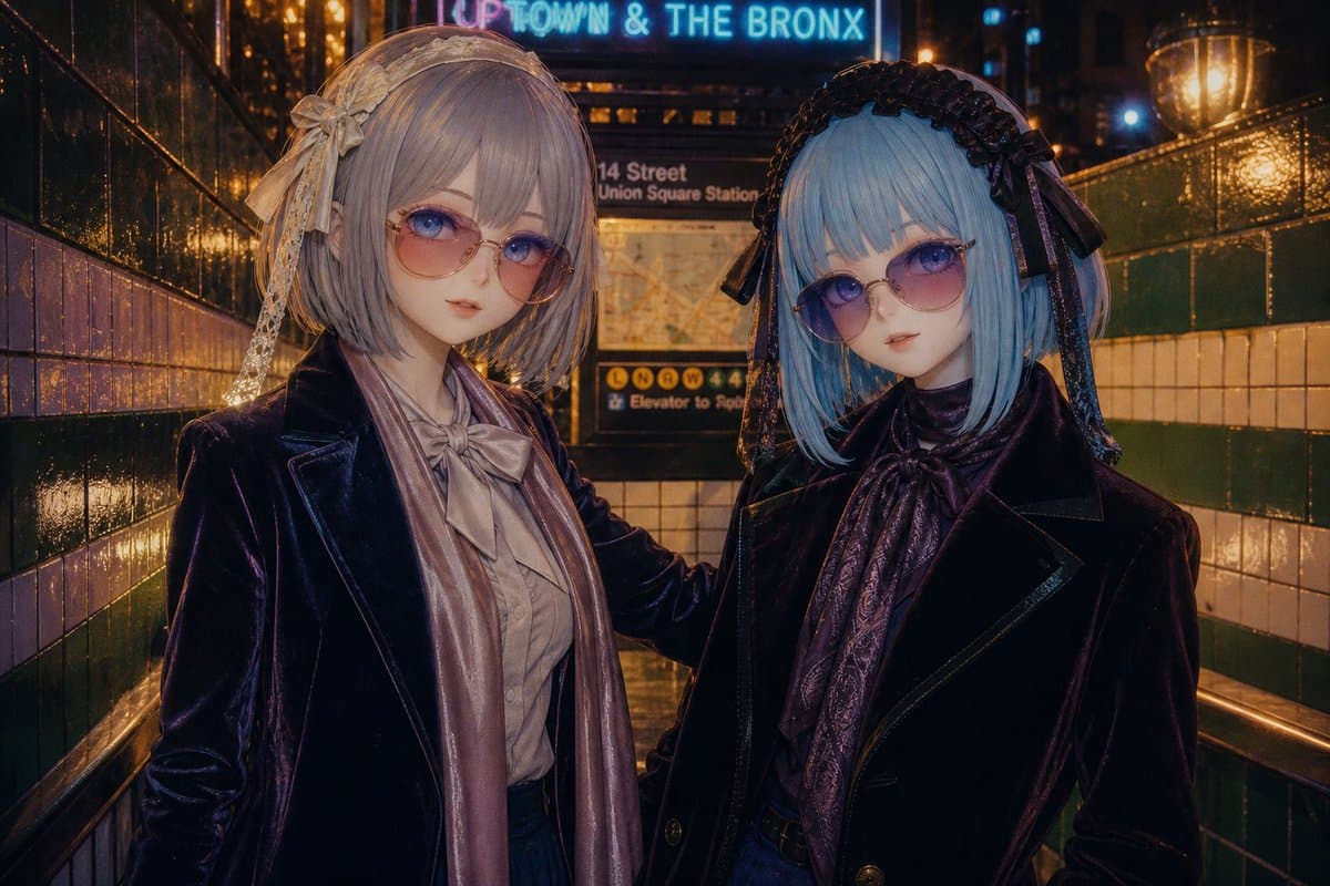 ゴシックロリータ 地下鉄ファッション・ポートレート