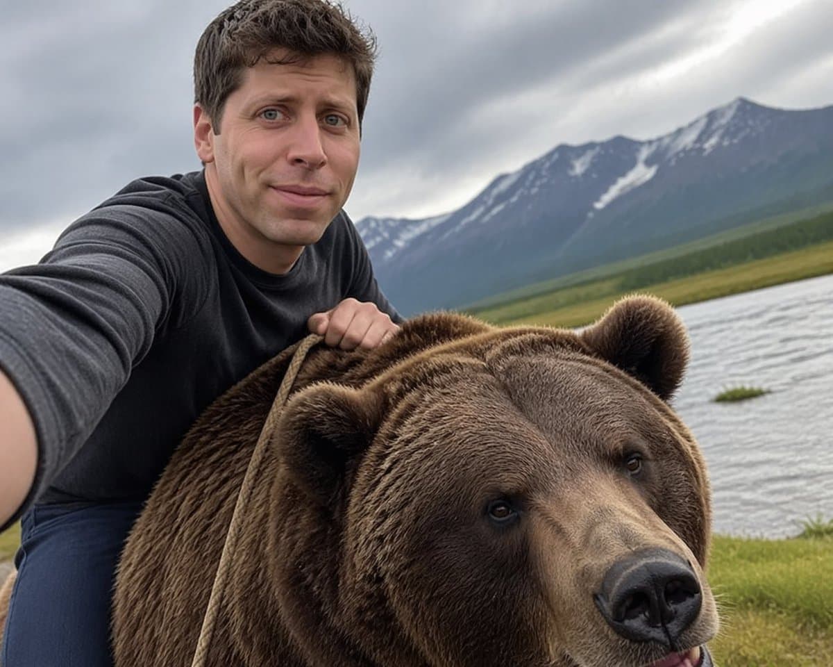 Sam Altman クマの自撮り