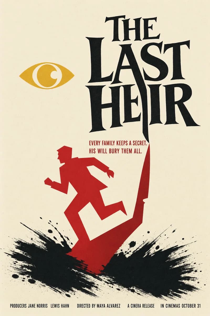Thriller-Filmplakat im Saul-Bass-Stil