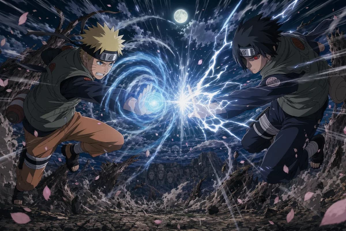 少年バトル キービジュアル(Naruto Shippudenの作風)