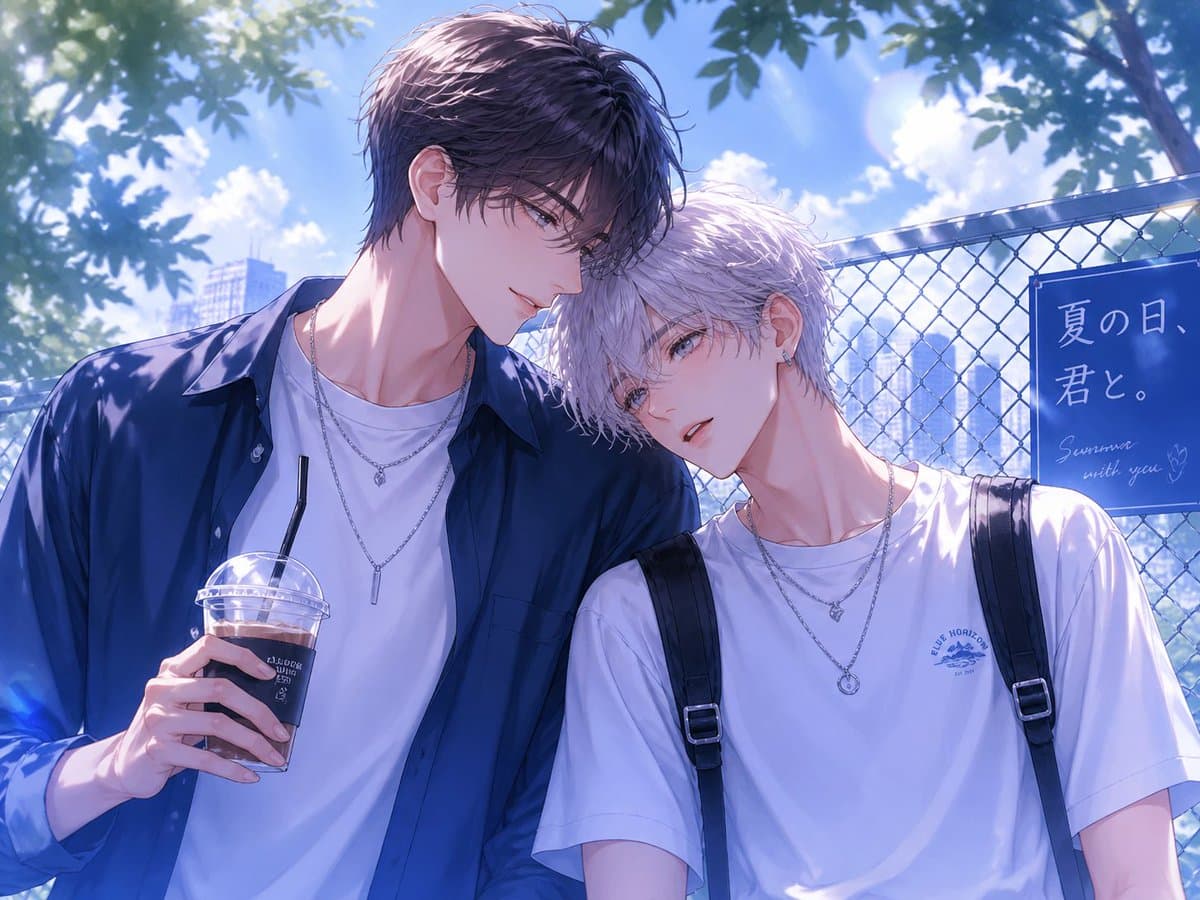 夏のBL 柵越しシーン