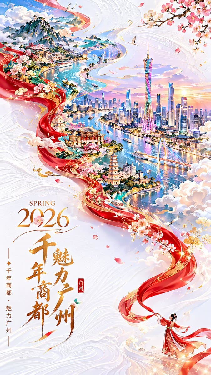 春の広州 シティポスター