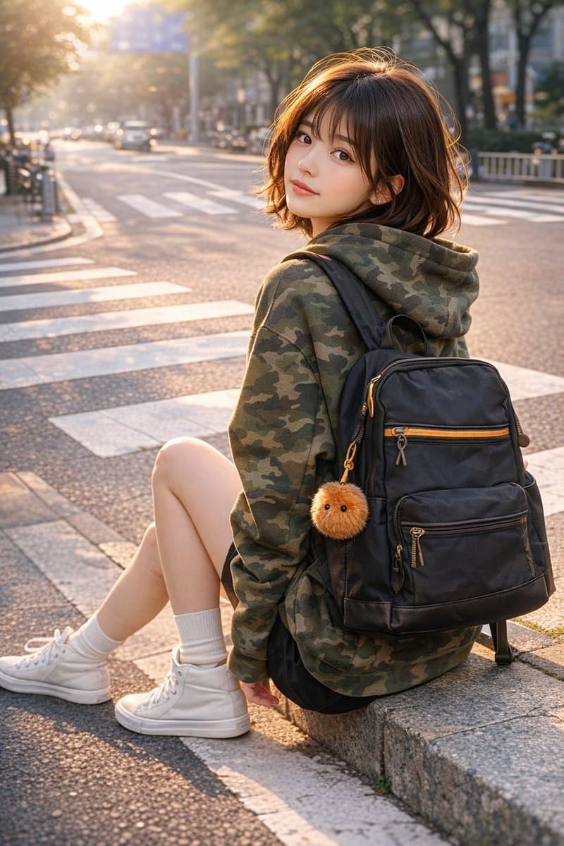 アーバン振り返りストリート・ポートレート