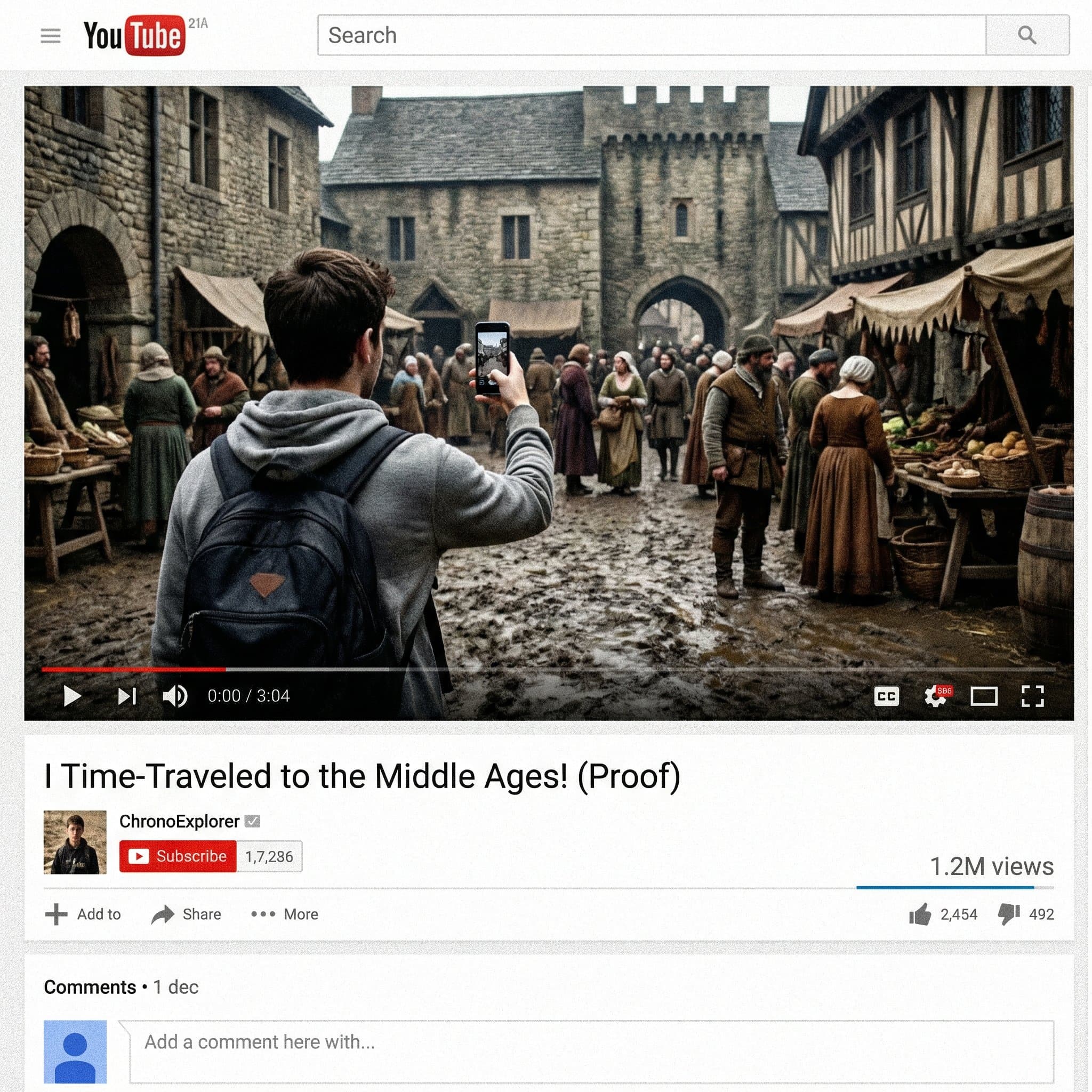 YouTube タイムトラベル スクリーンショット