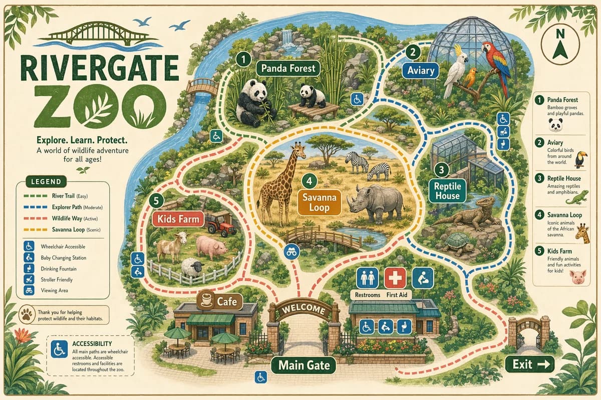 動物園の来場者向けマップ