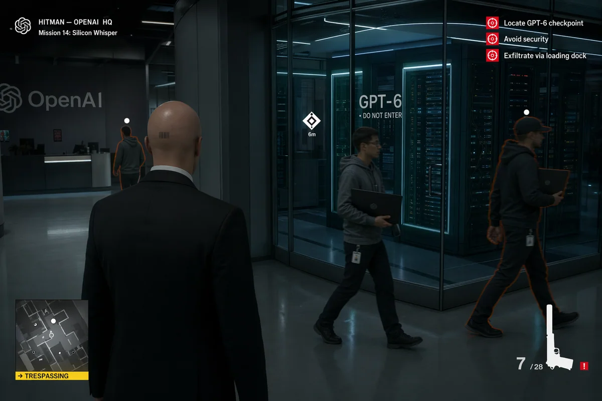 Hitman ゲームプレイ — OpenAI HQ